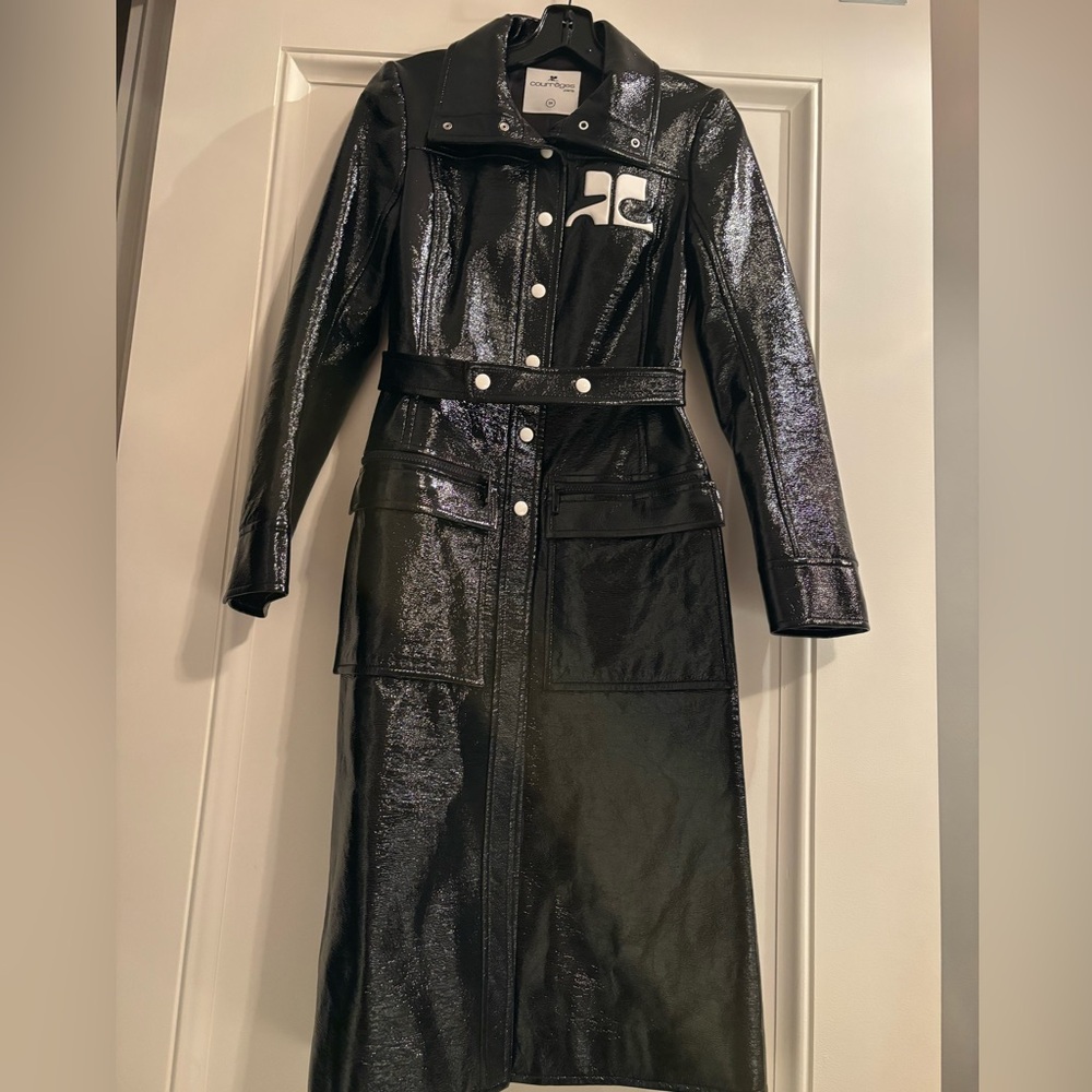 Courreges Reedition Vinyl Trench *new* Size 34 Trade 36? - Picture 3 of 16